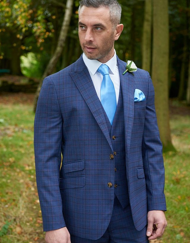 Alveley wedding suit from the Isobels hire collection