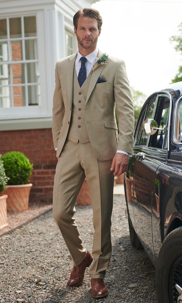 Hopstone wedding suit from the Isobels hire collection