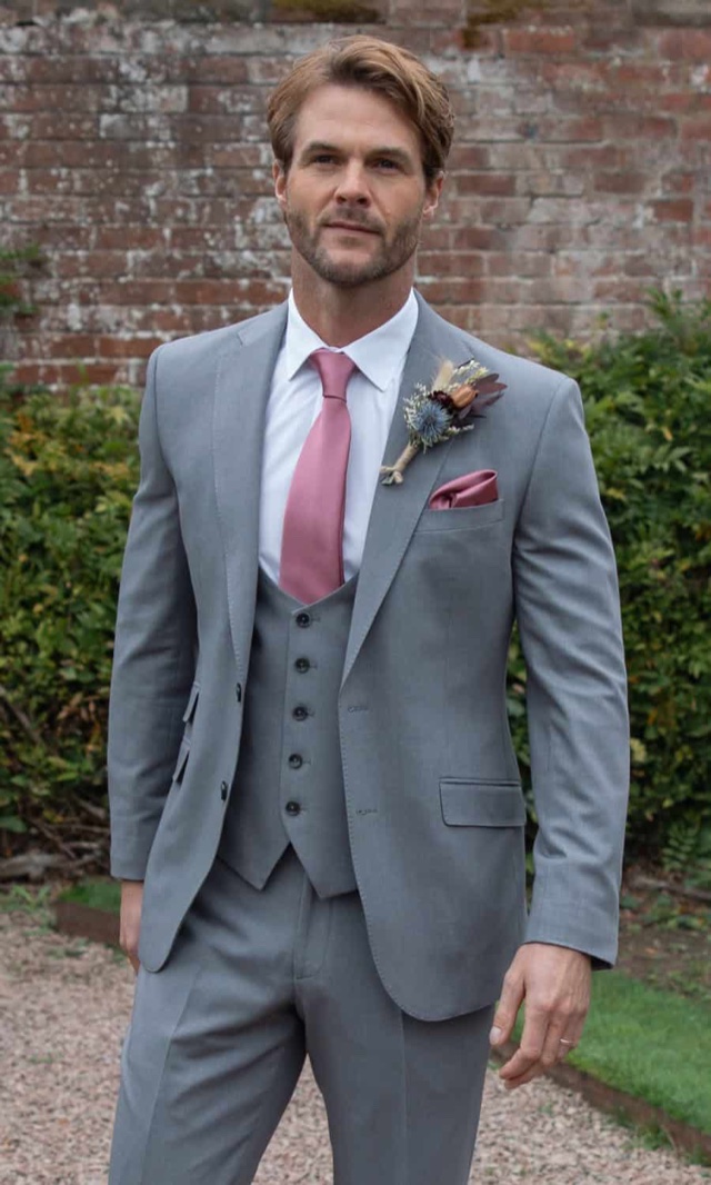 Palermo wedding suit from the Isobels hire collection