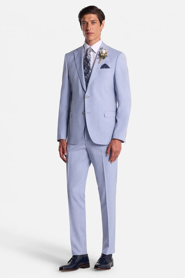 Albert wedding suit in sky by Benetti, to buy at Isobels