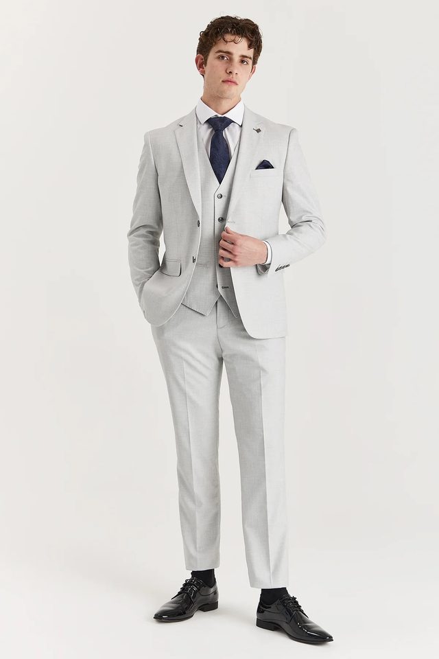 Belmont wedding suit in silver by Paul Andrew, to buy at Isobels
