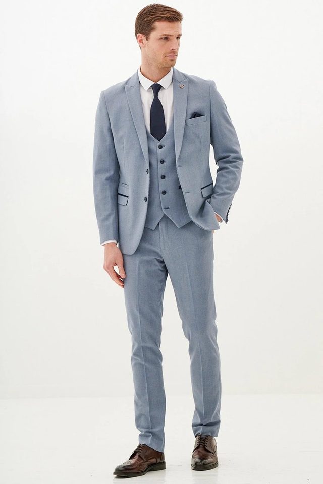 Bromley wedding suit in sky by Marc Darcy, to buy at Isobels