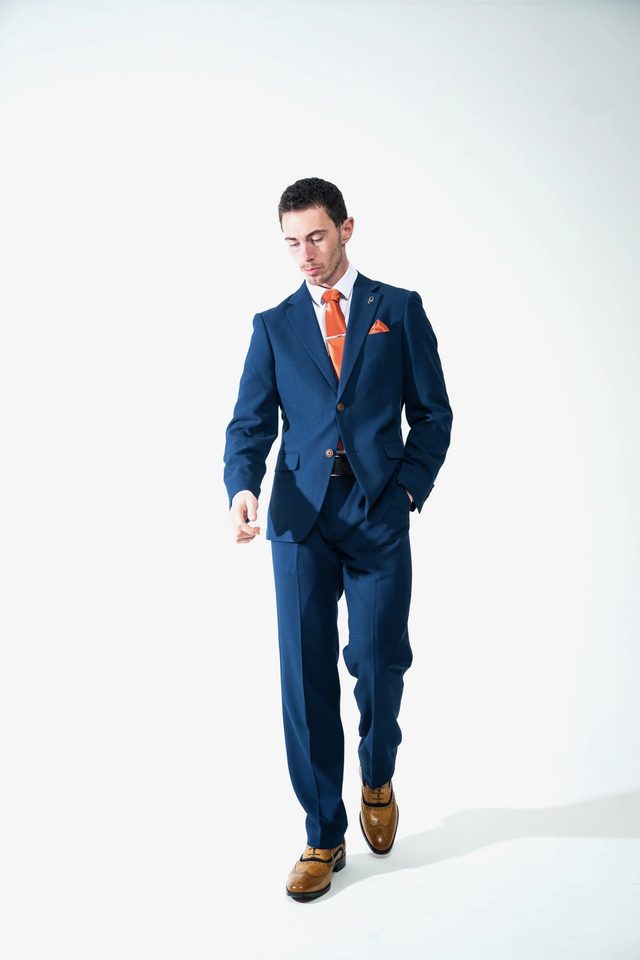 Charlton wedding suit in blue by Charles Grey, to buy at Isobels
