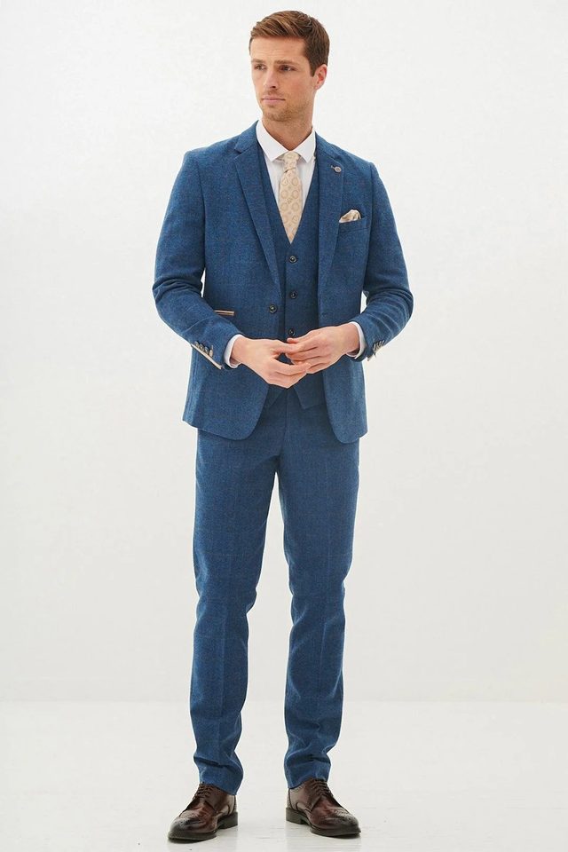 Dion wedding suit in blue by Marc Darcy, to buy at Isobels