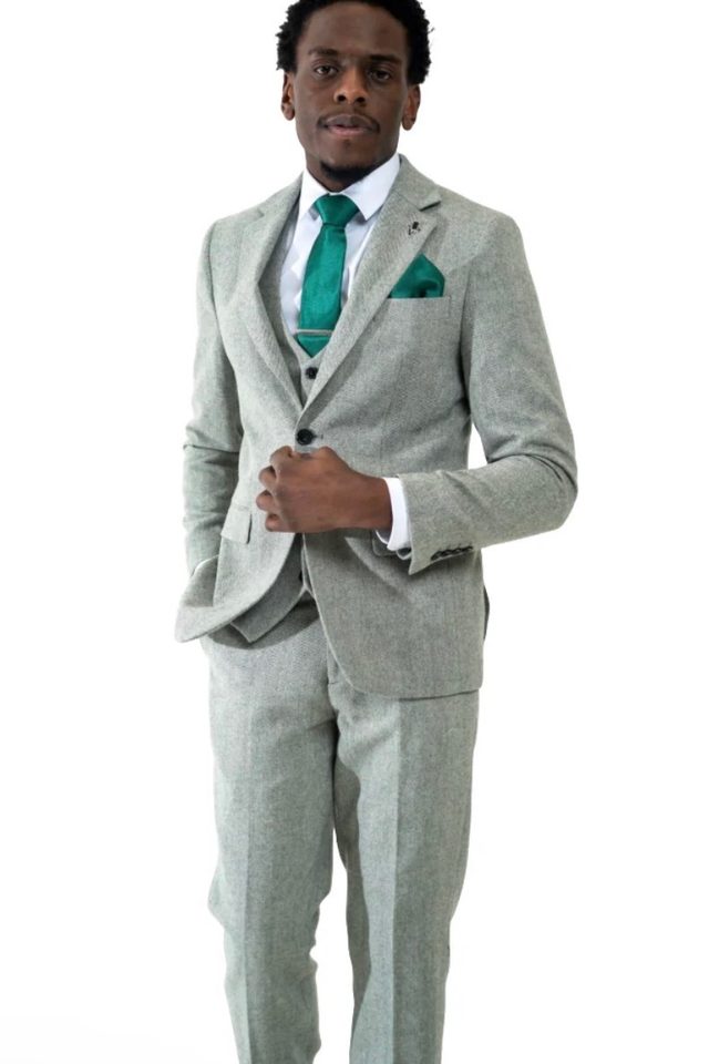 Fenwick wedding suit in sage by Charles Grey, to buy at Isobels