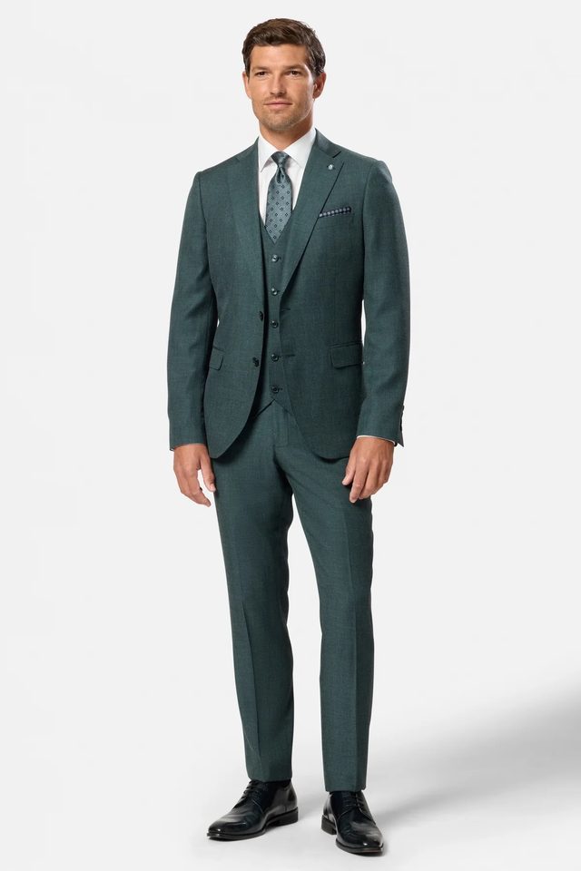 Marco wedding suit in forest by Benetti, to buy at Isobels