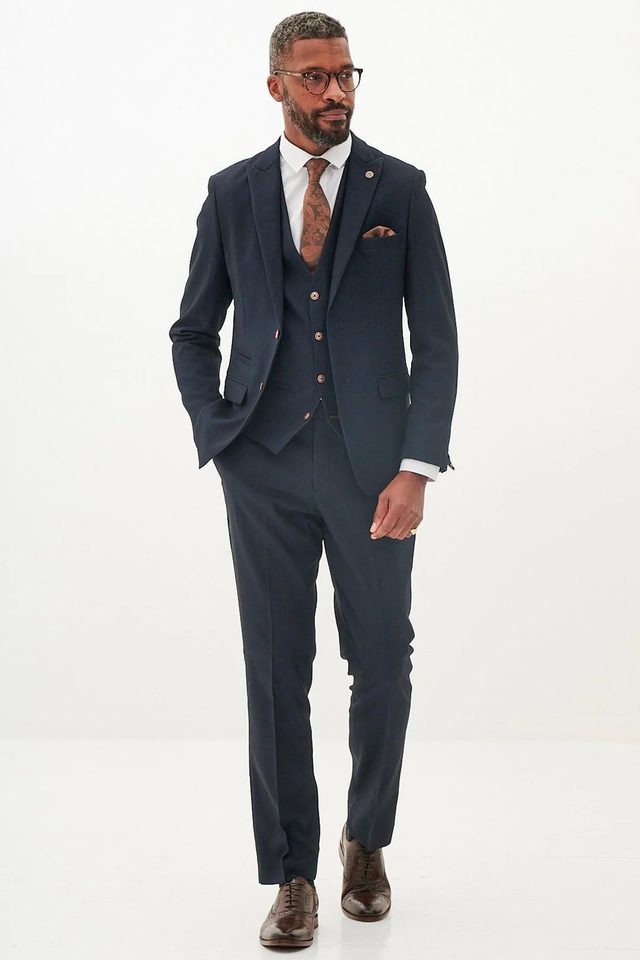 Max wedding suit in navy by Marc Darcy, to buy at Isobels