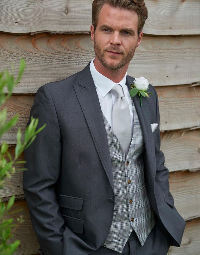 Stretton wedding suit from the Isobels hire collection