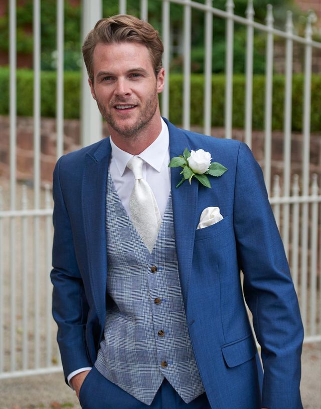 Westbury wedding suit from the Isobels hire collection